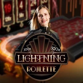 Lightning Roulette online game logo by Evolution on spacehillsscasino.com